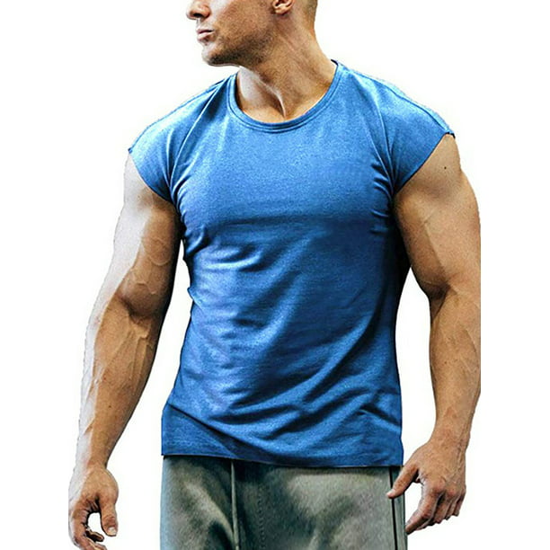 Mens Compression Base Layer Tight T-shirt Gym Sport Fitness Workout Muscle Tee
